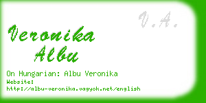 veronika albu business card